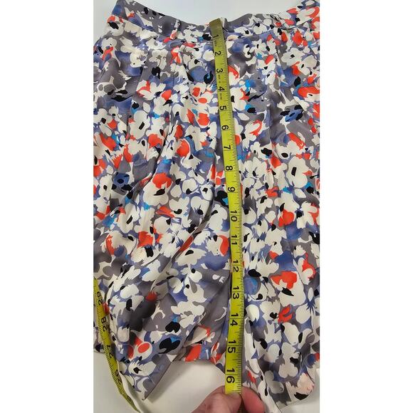 Yumi Kim sz XS 100% silk lined high waisted pleat shorts floral coquette summer - Picture 8 of 11